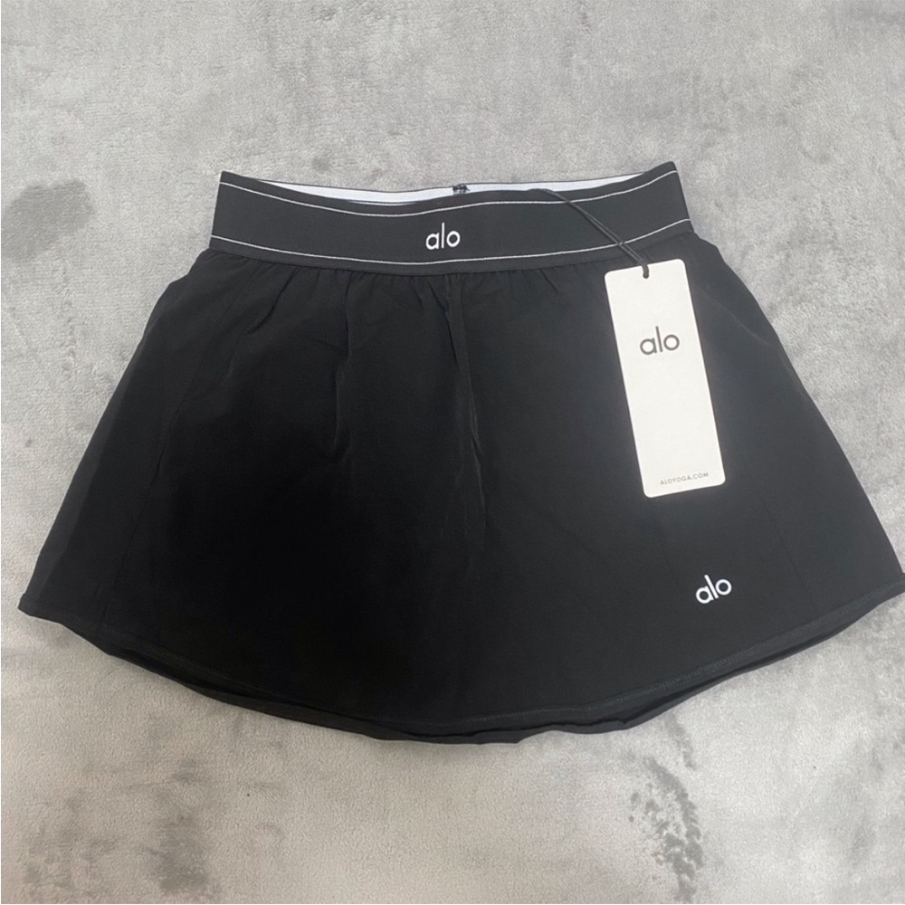 Alo Black match point skirt NWT